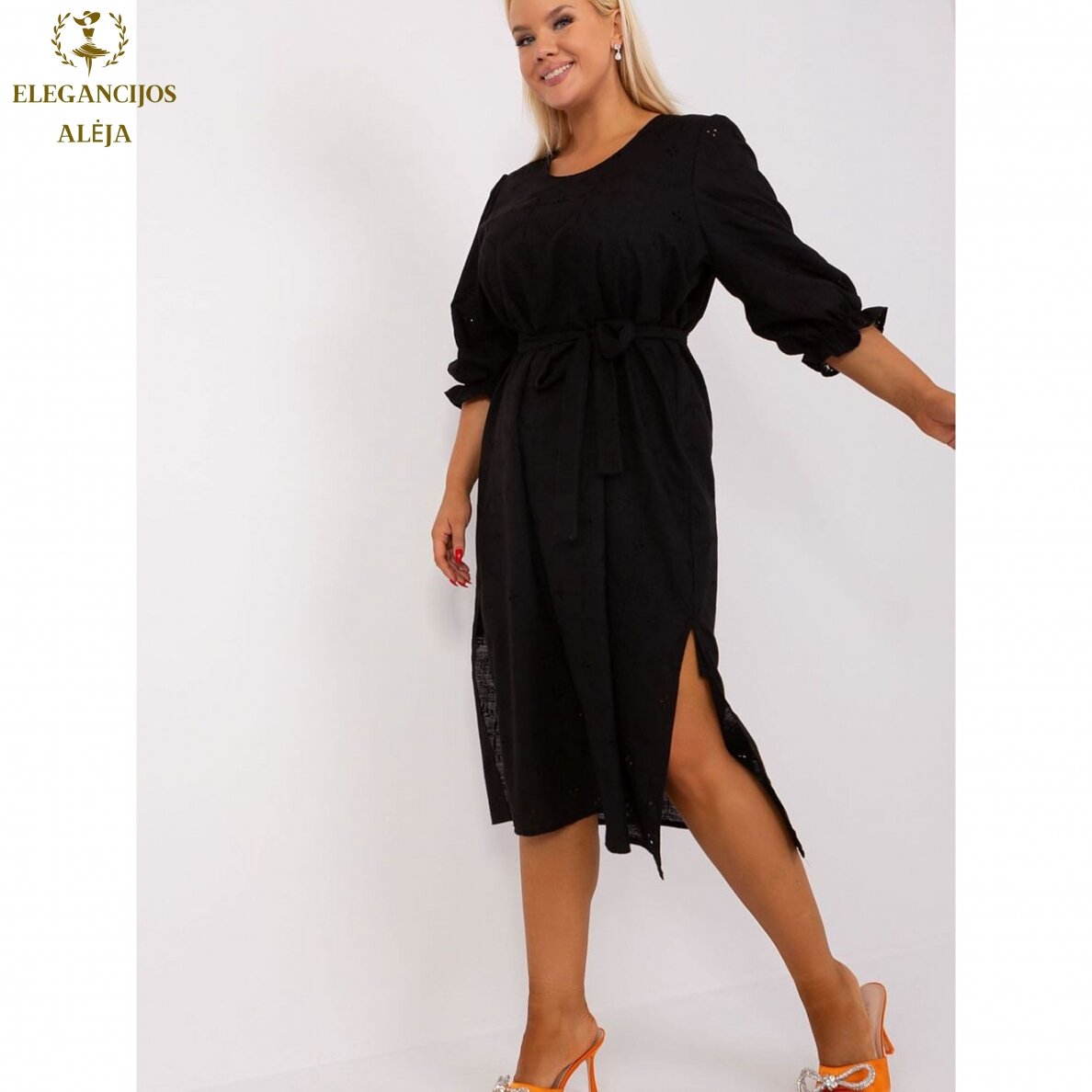 Plus size kjole, sort, model 182285 Plus size kjole, sort, model 182285