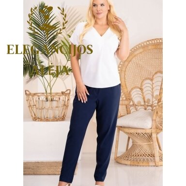 Pluss-suuruses pluus, valge, mudel 183322 Pluss-suuruses pluus, valge, mudel 183322
