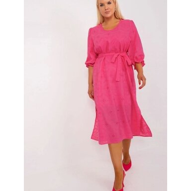 Plus size kjole, lyserød, model 182287 Plus size kjole, lyserød, model 182287