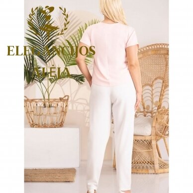 Plus size-bluse, lyserød, model 183321 2 Plus size-bluse, lyserød, model 183321 2