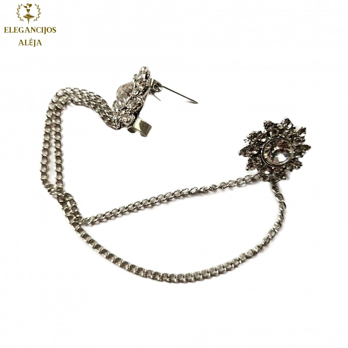 Brooch Flowers with Rhinestones 1