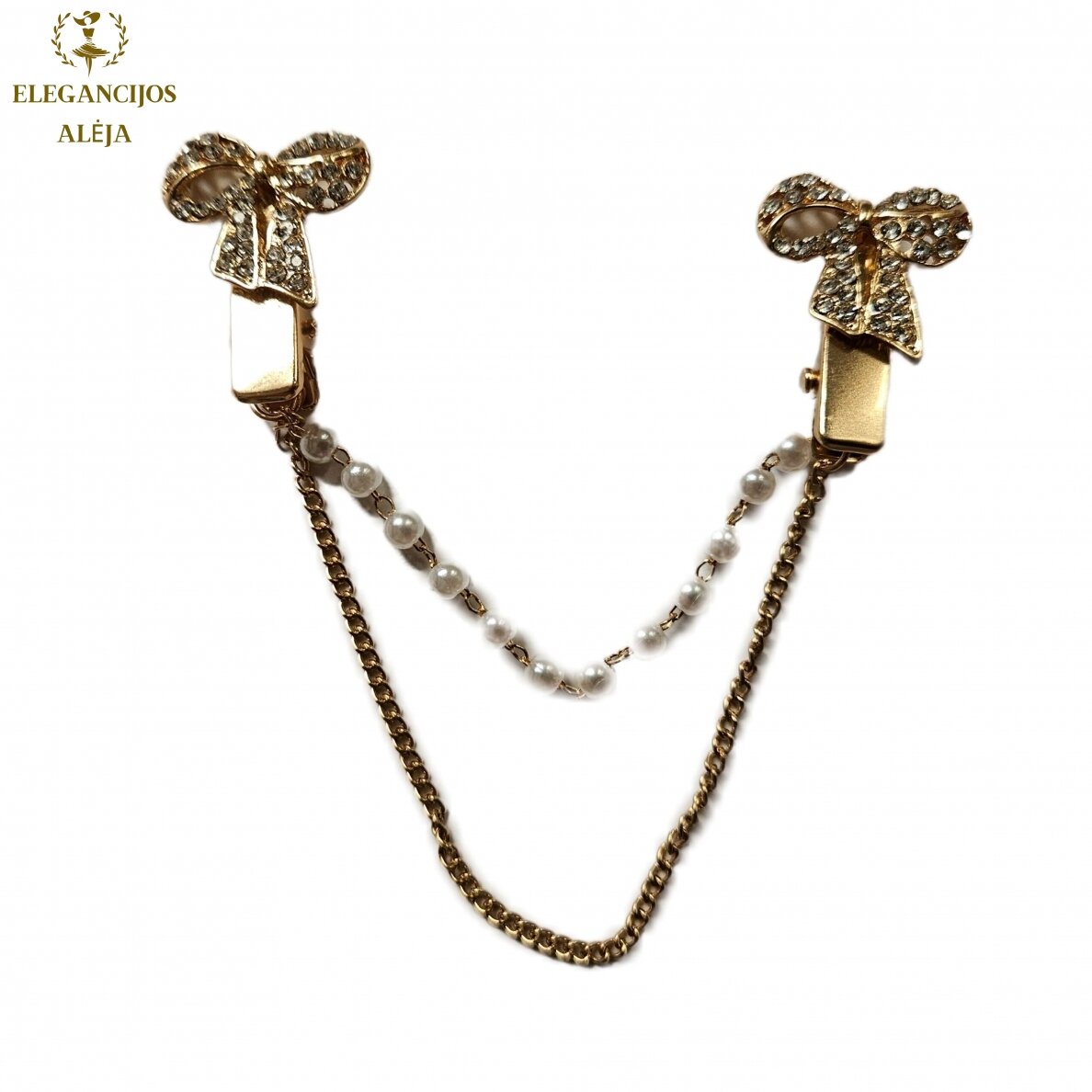 Brooch Clip with Rhinestones