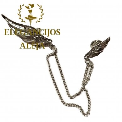 Brooch Wings with Rhinestones