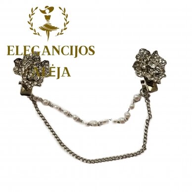 Brooch Clip with Rhinestones
