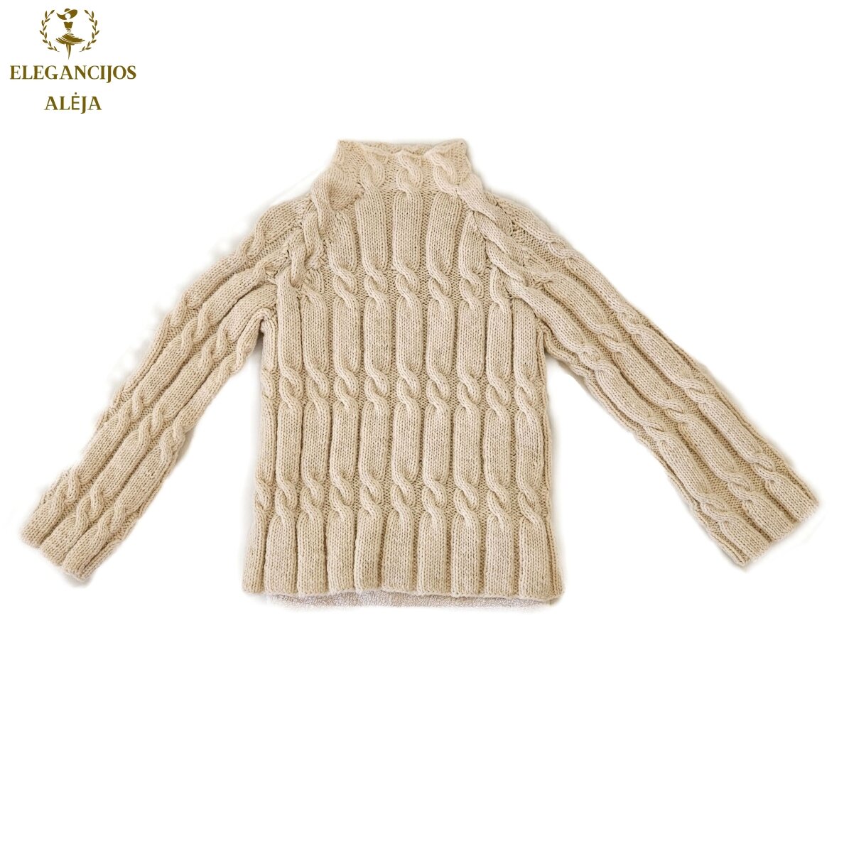 Wollpullover, weiß, Größe 40 1