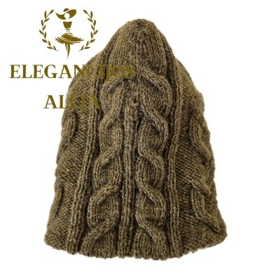 Uldhue, mosgrøn farve, størrelse XL-XXL 1 Uldhue, mosgrøn farve, størrelse XL-XXL 1